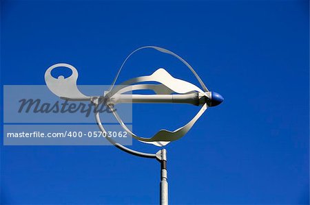 Small wind turbine in business park Papendorp, Utrecht, the Netherlands