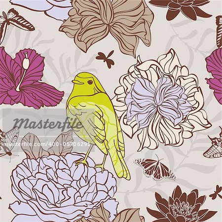 abstract lovely seamless floral pattern vector illustration