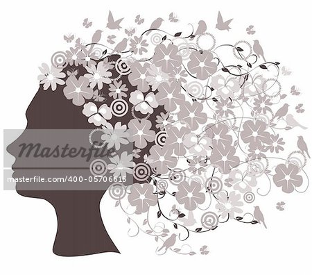 Vector illustration of a floral head