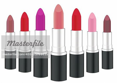 vector illustration of lipsticks