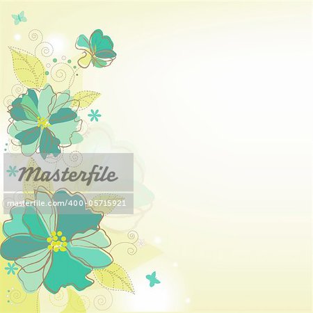 Abstract Flower Background, Vector Illustration