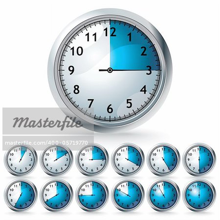 set of timers - vector illustration
