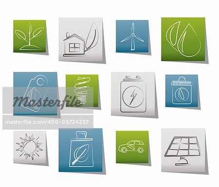 Green and Environment Icons - vector icon set