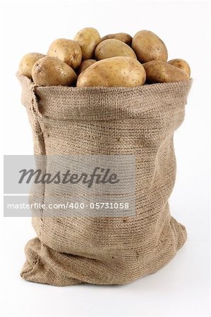 whole potatoes in sack