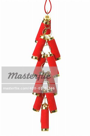 Chinese New Year Firecrackers on White Background
