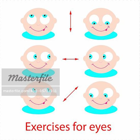Set of exercises for the eyes. Good eyesight!