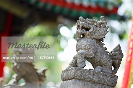 Chinese lion statue