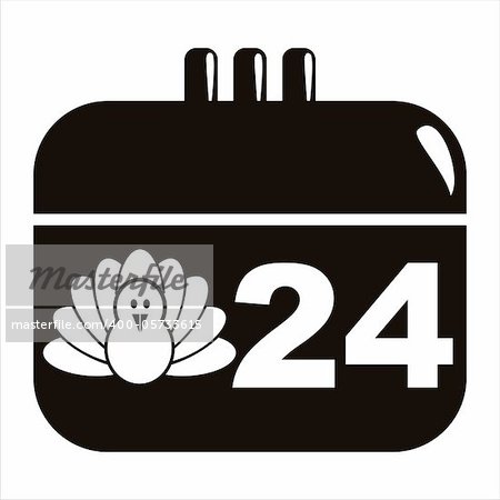 black thanksgiving day calendar icon