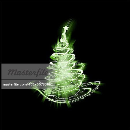 An image of a nice green christmas tree of light