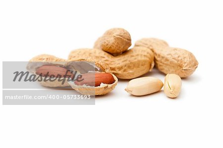 An image of some nice peanuts on white background