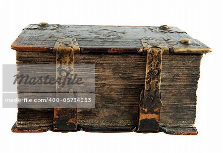 Very old book from the 18th century isolated on white