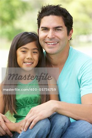 Father And Daughter In Park