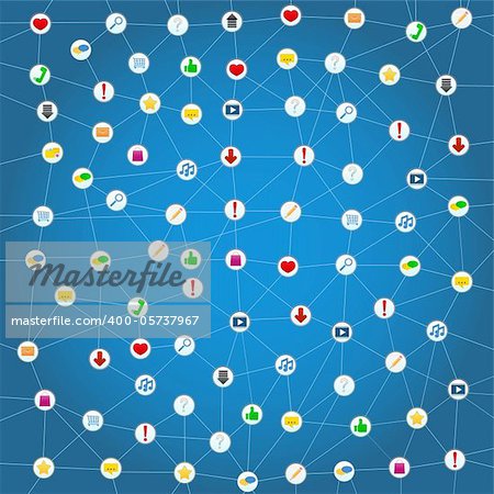 Social Network Concept, Vector Illustration