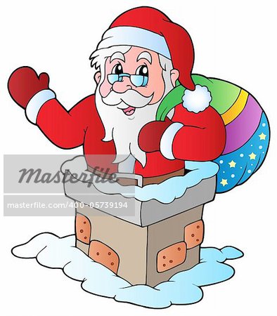 Christmas Santa Claus 5 - vector illustration.