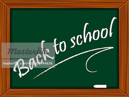 school board with message, abstract vector art illustration