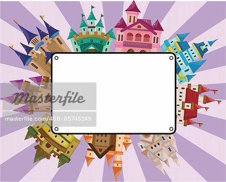 cartoon castle card