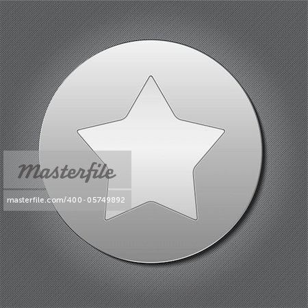 Metal plate with star, vector illustration