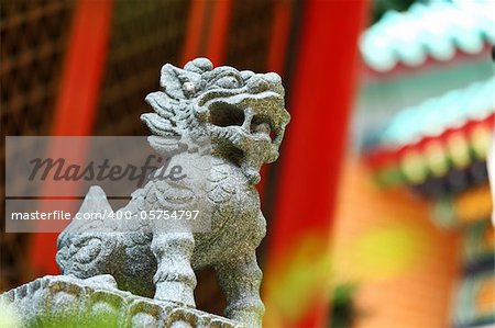 Chinese lion statue