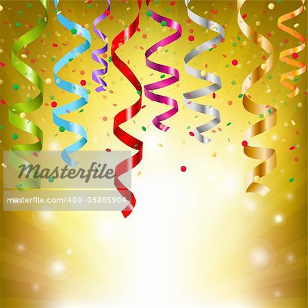 Party Streamers, Vector Illustration