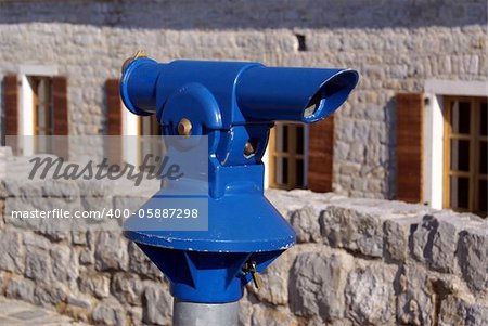 Blue telescope in Budva, Montenegro