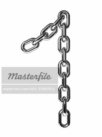 Illustration of a figure 1 from a chain on a white background