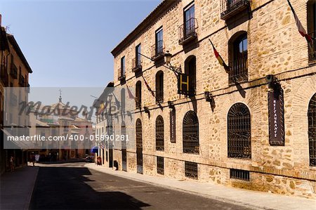 street view at sunny day at Toledo, Madrid, Spain