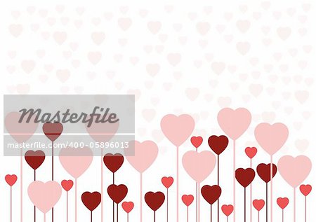 Abstract white Valentine love card or background