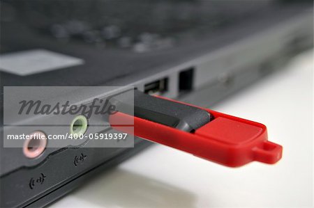 Usb flash memory and laptop