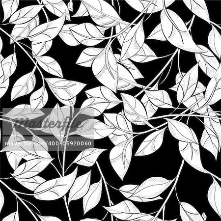 Black and white seamless pattern