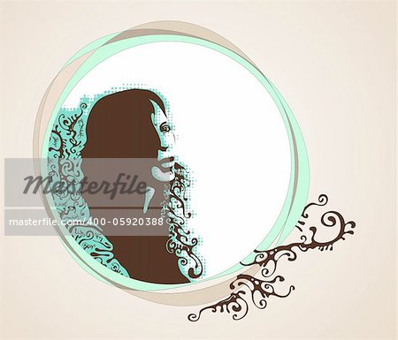 retro fashion girl. vector illustration