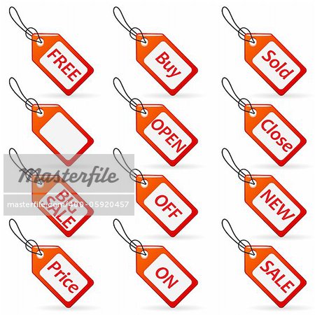 Shopping tags - vector file can be re-size to any limit and text can be replace according to your business need