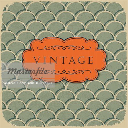 Vintage style background with scale pattern.