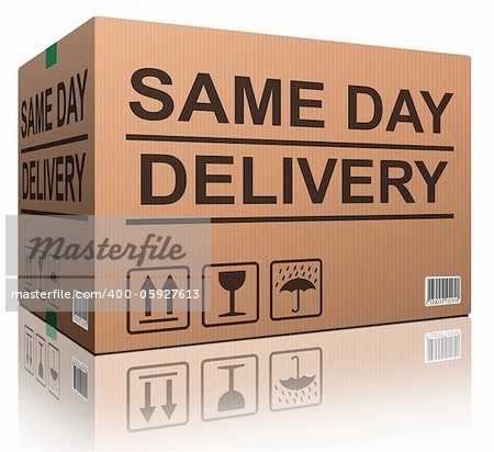 package delivery same day shipment urgent and quick cardboard box internet web shop order delivery