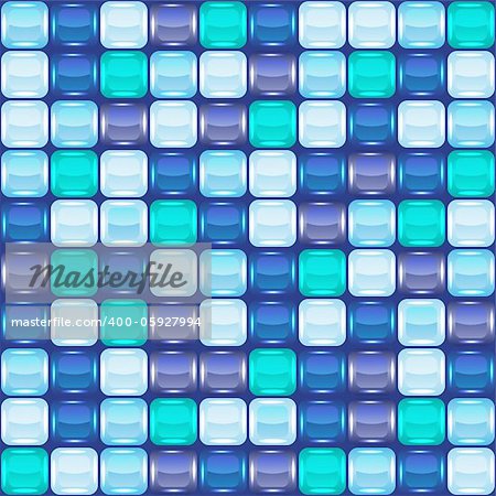 Blue mosaic seamless background, vector illustration, eps10, 4 layers!