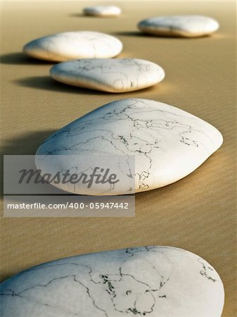 An image of some nice stones in the sand