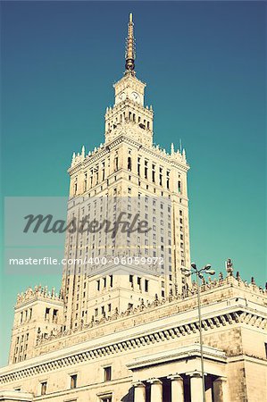 Palace of Culture and Science in Warsaw, Poland.