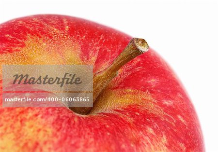 Closeup of red apple isolated on white