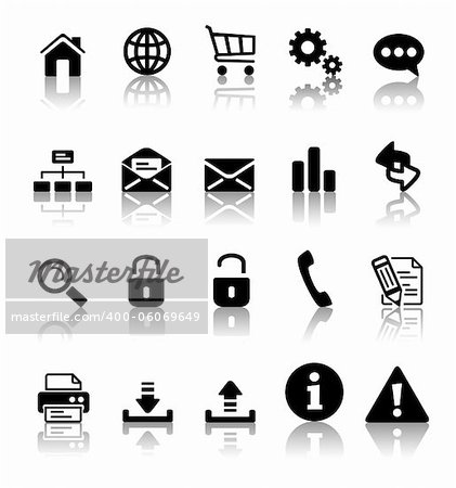 Black icon set.