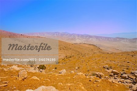 Harsh Mountainous Terrain in the West Bank, Israel