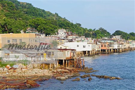 fishing village of Lei Yue Mun in Hong Kong