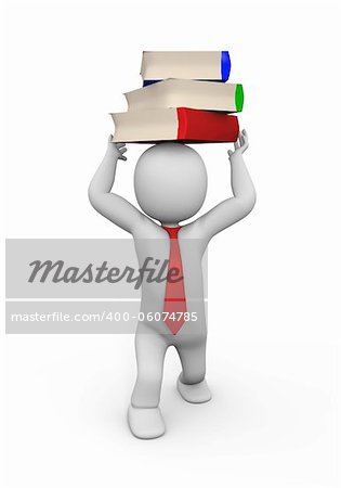 3d reader on white isolated background