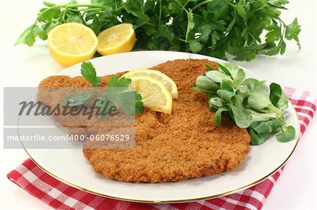 Viennese-style schnitzel with lemon and parsley