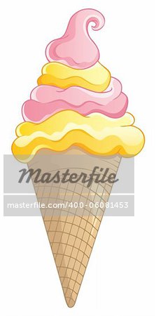 Ice cream theme image 3 - vector illustration.