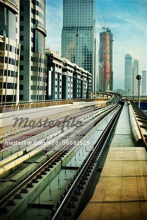 Railroad in Dubai, United Arab Emirates