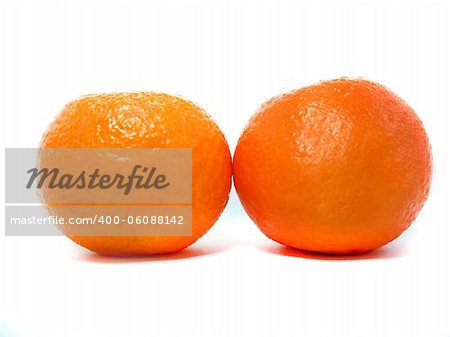 Fresh Clementine isolated on a white background