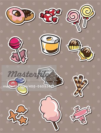 cartoon candy stickers