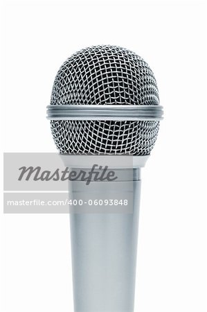 Beautiful new microphone on a white background