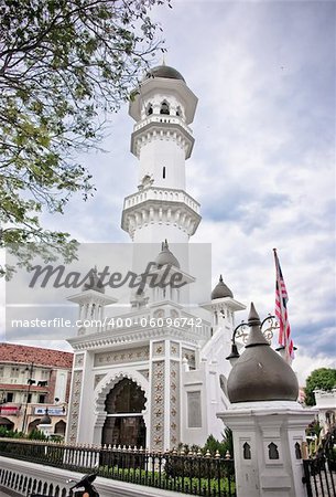 the kapitan keling mosque in penang malaysia.