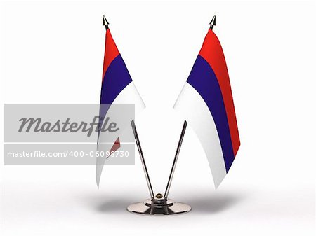 Miniature Flag of Serbia  (Isolated with clipping path)