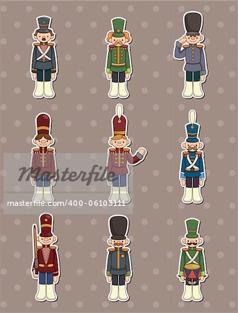 cartoon Toy soldiers stickers